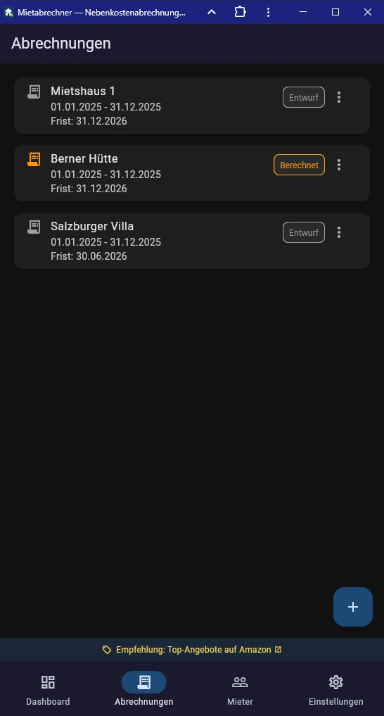 Screenshot Abrechnungszeitraum anlegen